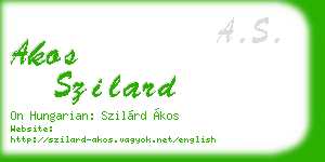 akos szilard business card